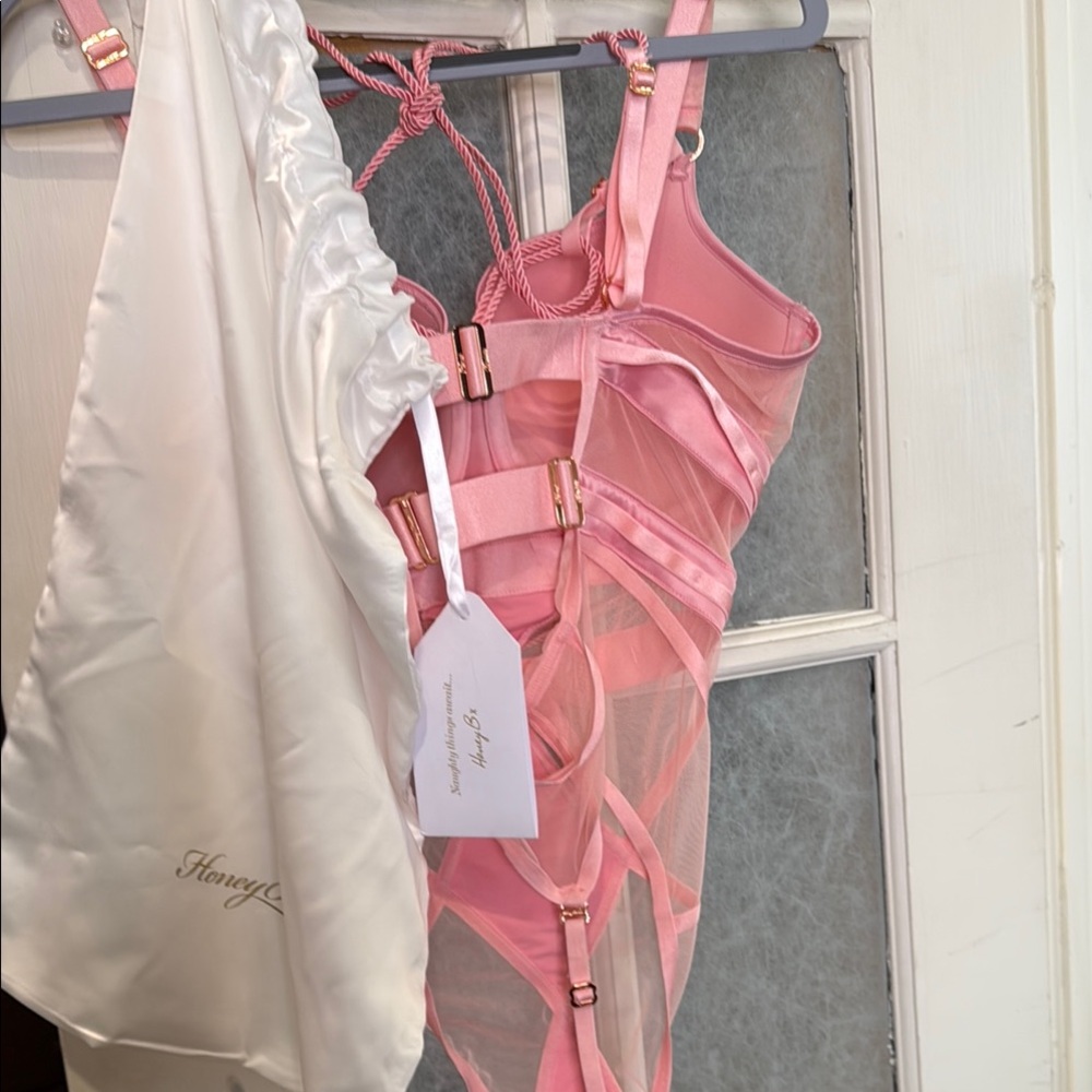 Honey Birdette Pink Shibari bodysuit NWT - Picture 7 of 8